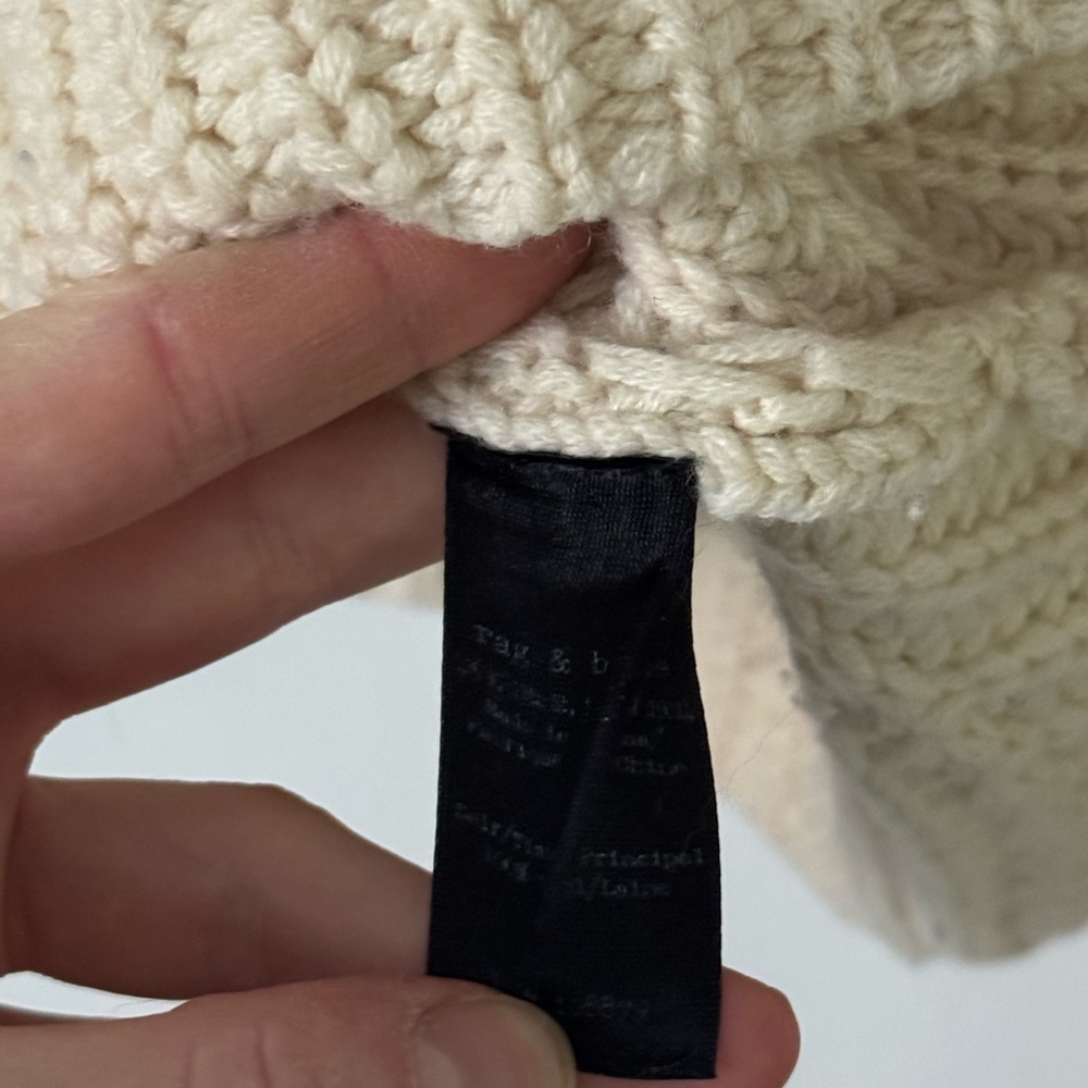 Rag & Bone M Cece Turtleneck Knit Cream Sweater - Picture 7 of 9